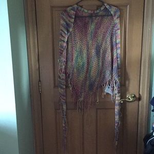 Handmade needlepoint shawl